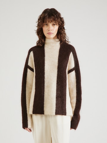 SECOND FEMALE Pullover 'Hertha' in Beige: predná strana