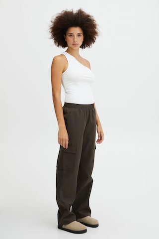 ICHI Regular Pants in Brown