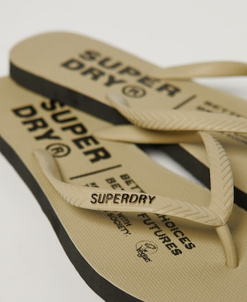 Superdry T-Bar Sandals in Beige