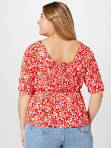 PIECES Curve Bluse 'Sandy' in Rot