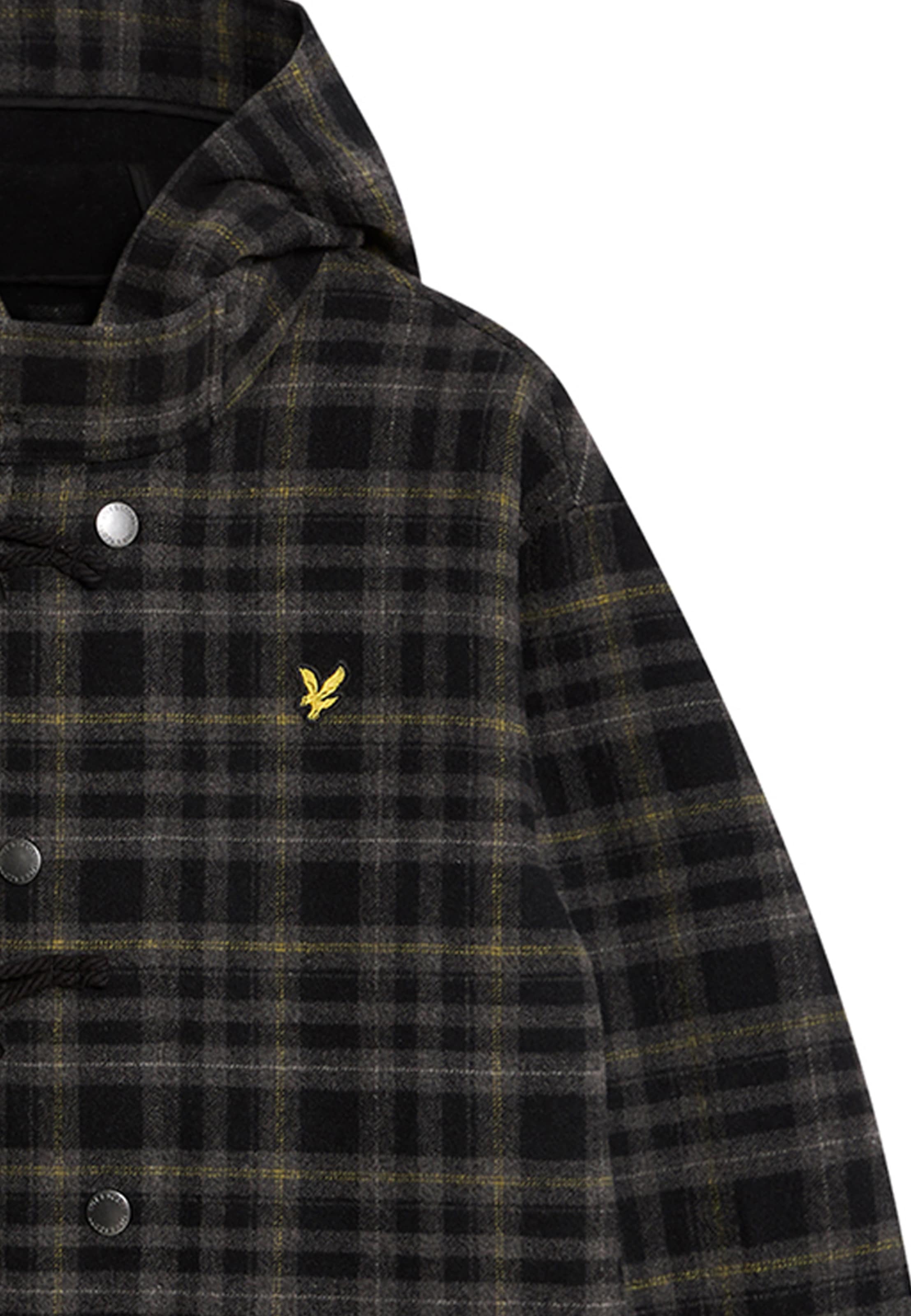 Lyle & Scott Tussenjas 'Modular Tartan' in Zwart