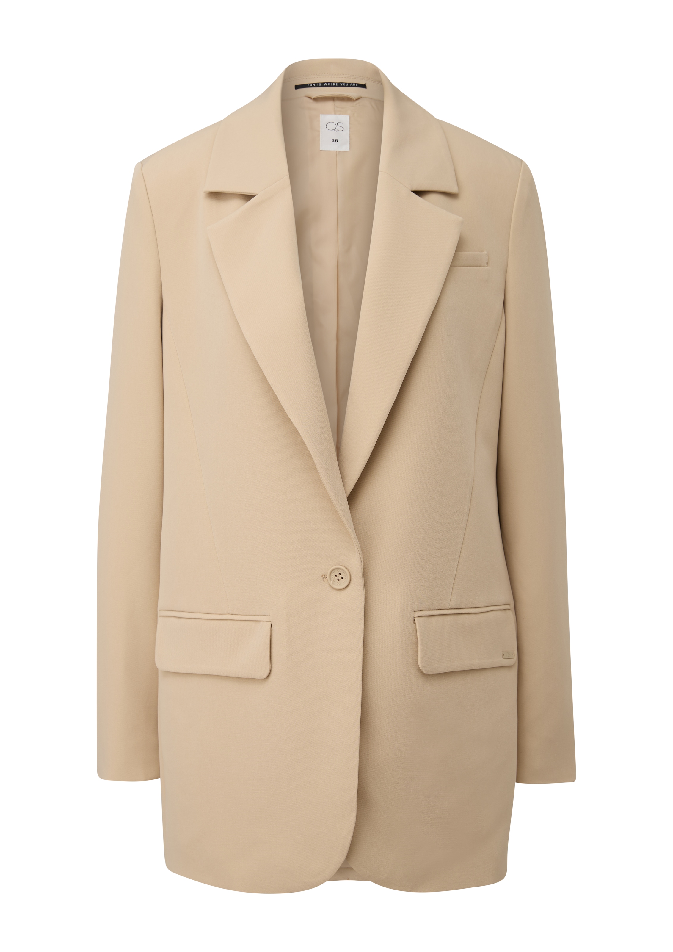 Blazer QS en beige : devant
