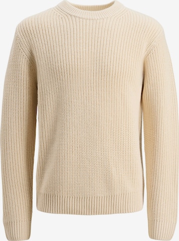 JACK & JONES Pullover 'JORBleecker' in Weiß: Vorderseite