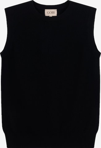 Cardigan 'Women's Timeless Cashmere Crewneck Vest' GOBI Cashmere en noir : devant