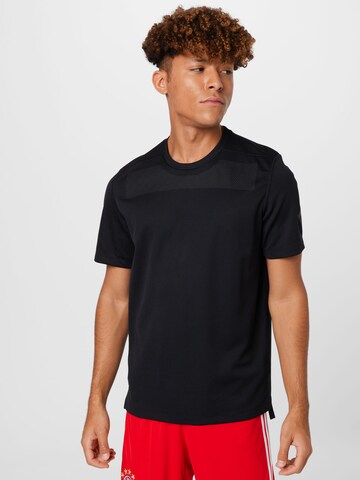 ADIDAS SPORTSWEAR Performance Shirt 'Workout Front Rack Impact Print' in Black: front