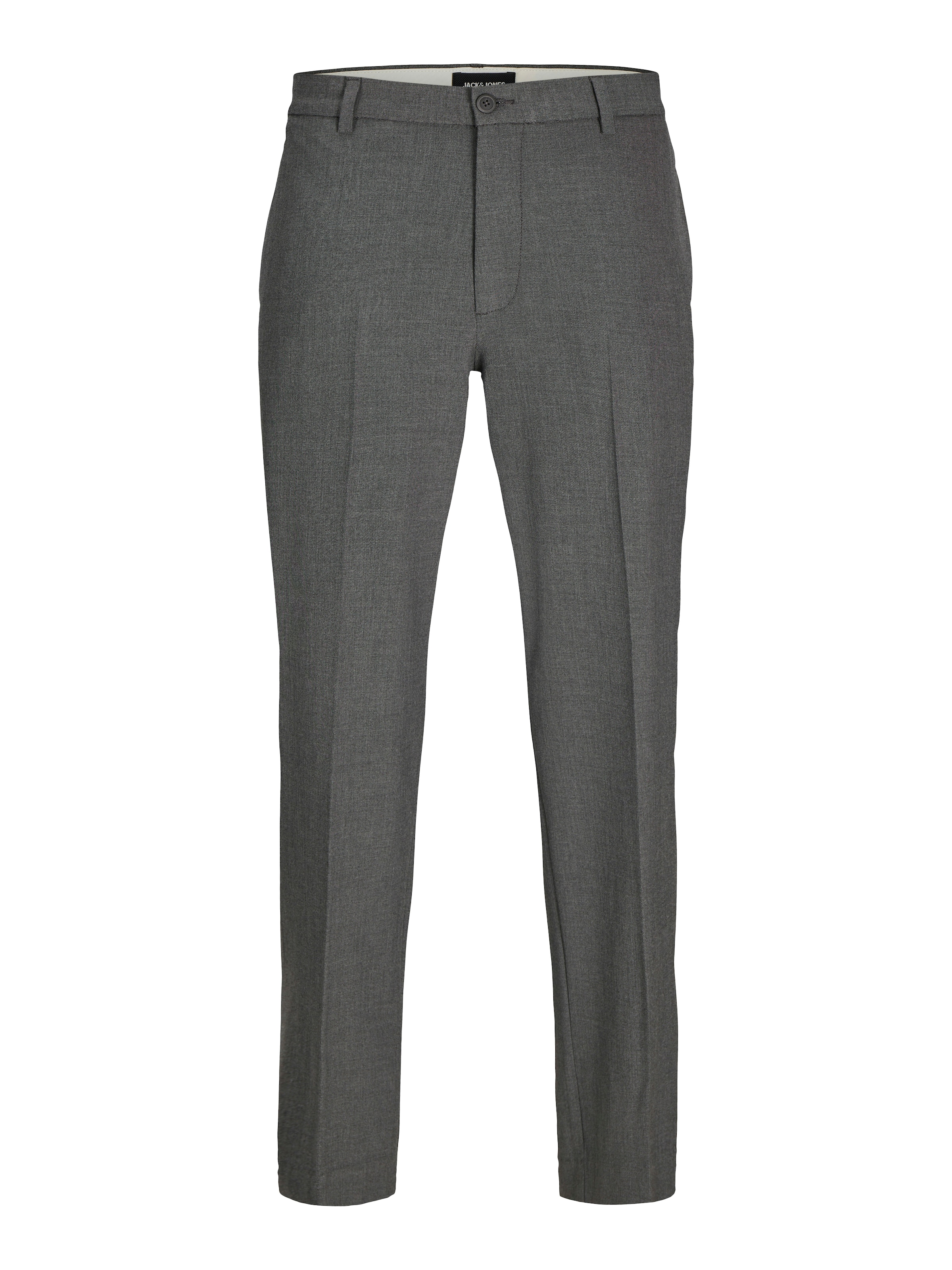 JACK & JONES Широка кройка Панталон с ръб 'JPSTKARL BANKS' в сиво: отпред