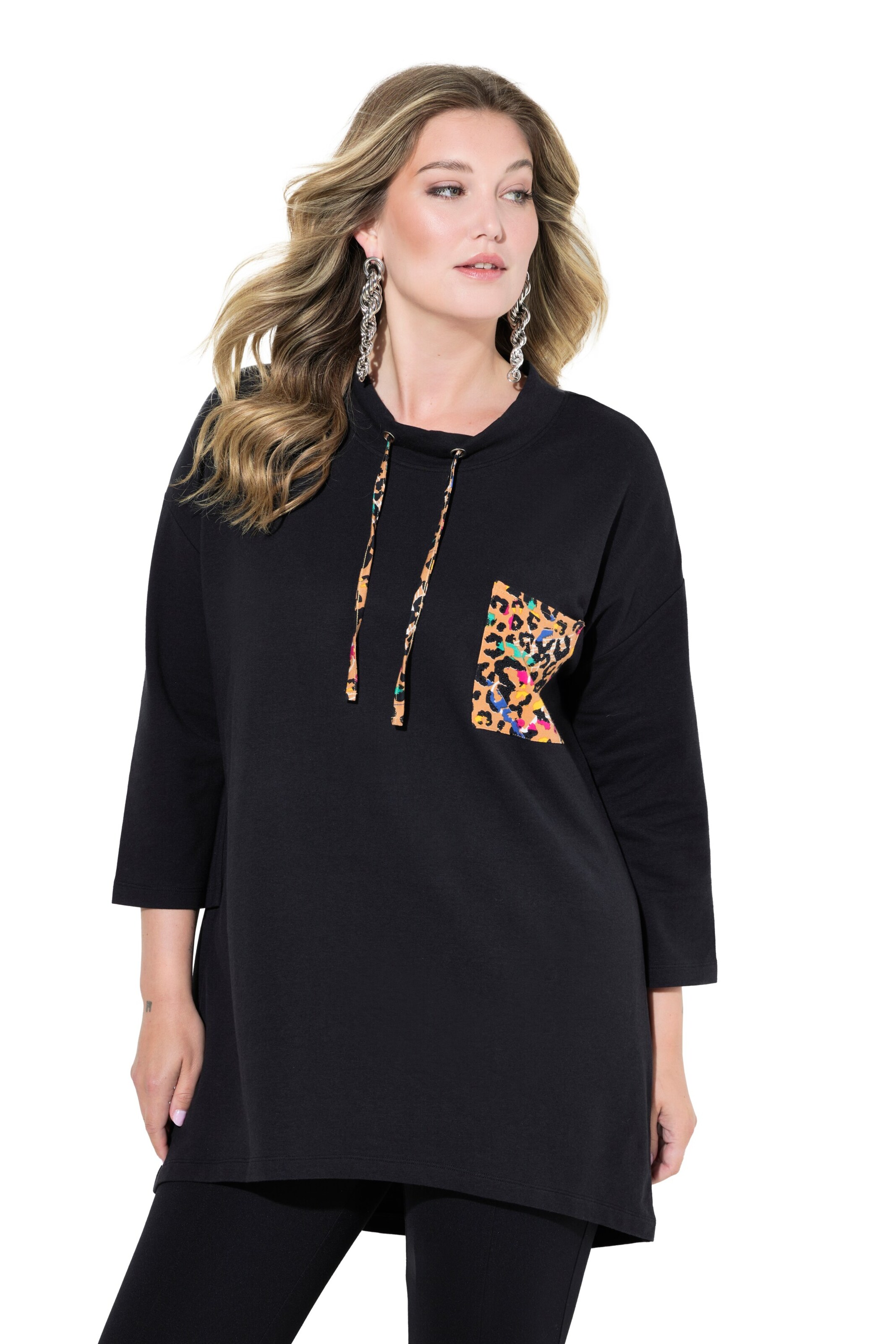 MIAMODA Sweatshirt in Zwart: voorkant