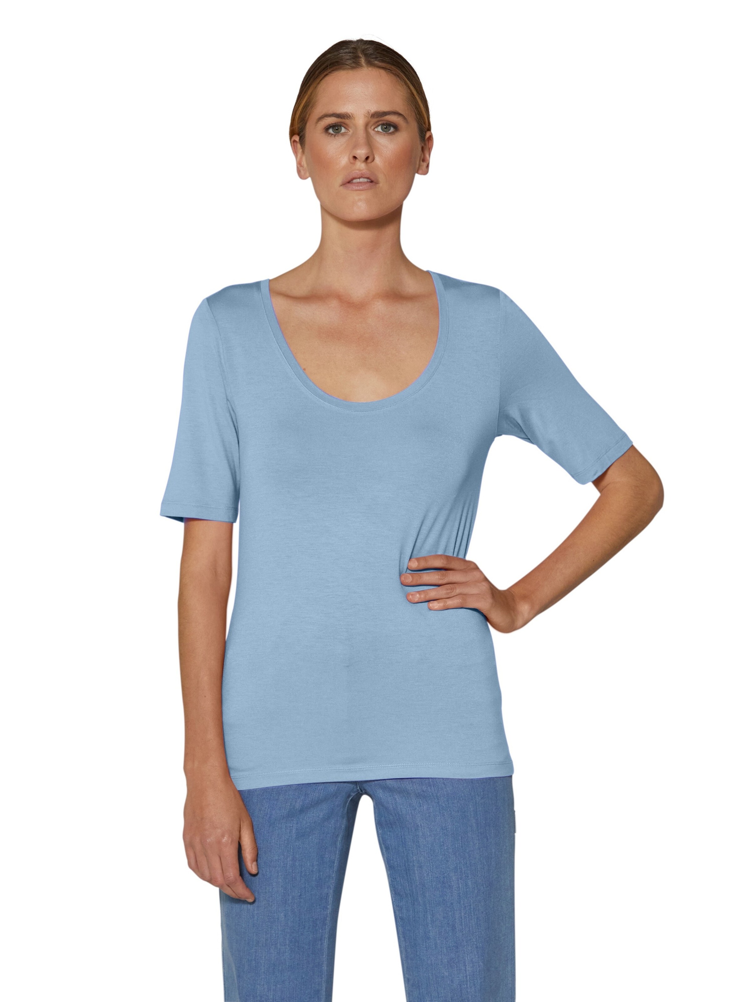 T-shirt MADELEINE en bleu : devant