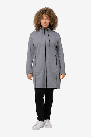 Ulla Popken Zip-Up Hoodie in Grey: front