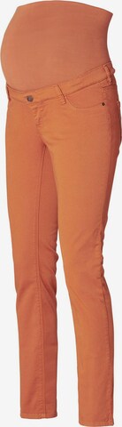 Coupe slim Pantalon Esprit Maternity en orange : devant