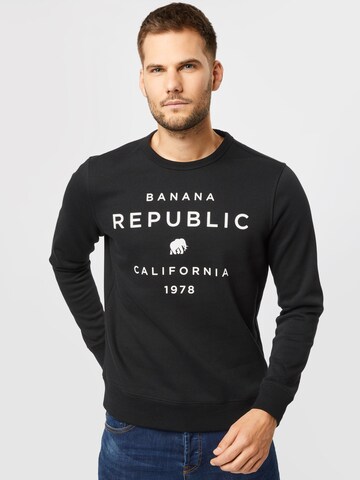 Banana Republic Sweatshirt in Black: front