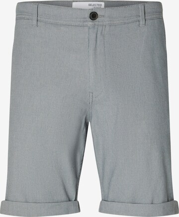 Coupe slim Pantalon chino 'LUTON' SELECTED HOMME en bleu : devant