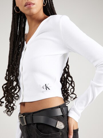 Calvin Klein Jeans Knit Cardigan in White