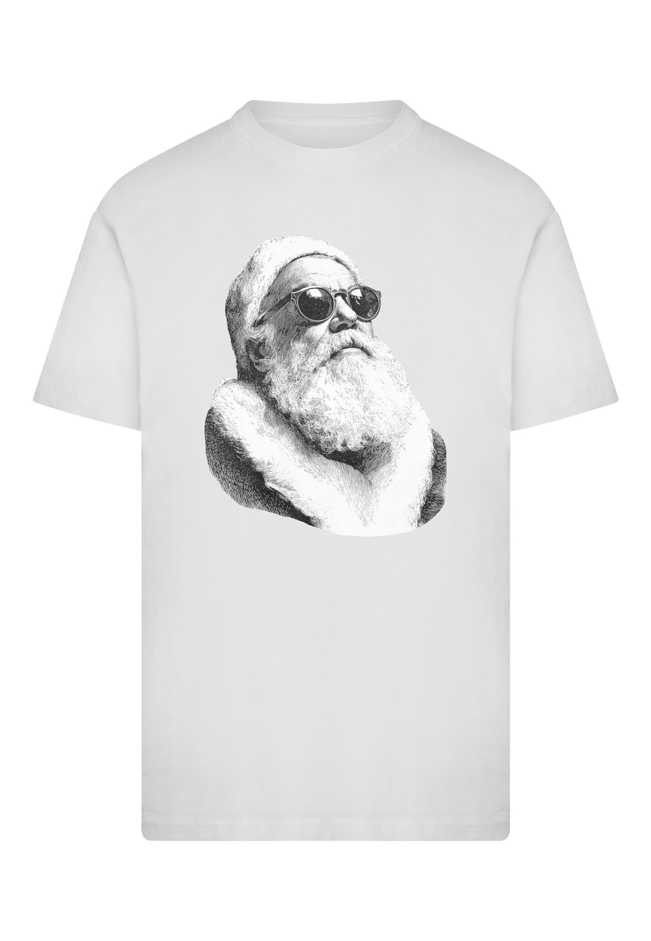 Maglietta 'Cool Santa' di Mister Tee in bianco: frontale