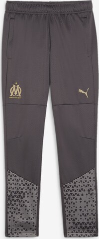 Coupe slim Pantalon de sport 'Olympique de Marseille' PUMA en gris : devant