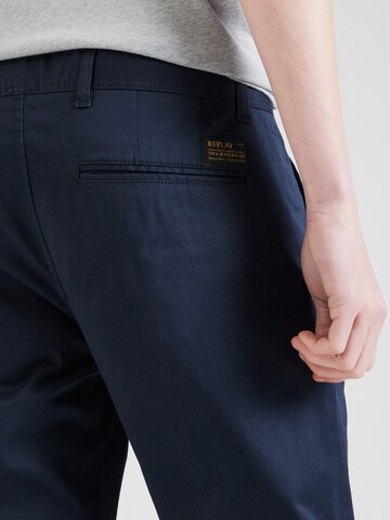 Coupe slim Pantalon chino REPLAY en bleu