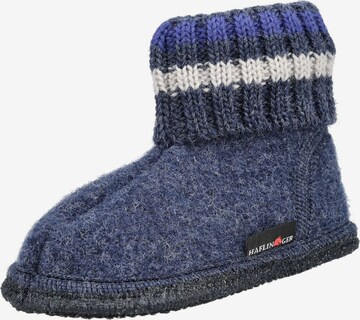 Pantoufle HAFLINGER en bleu : devant