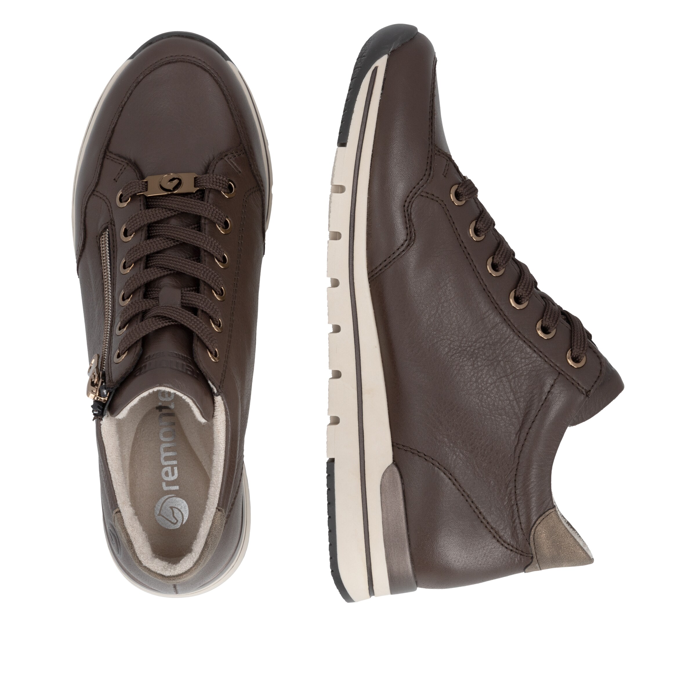 Chaussure de sport à lacets REMONTE en marron