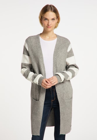 DreiMaster Maritim Knit Cardigan in Grey: front