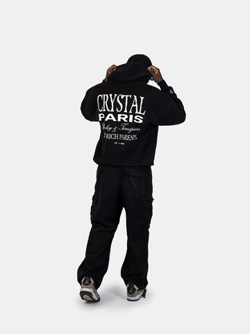 Crystal Paris Sweatshirt 'Rich' in Black