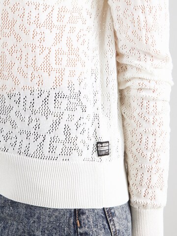 G-STAR Sweater 'Pointelle lt' in White