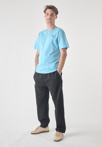 Cleptomanicx Shirt 'Classic Tee Storm Gull' in Blue