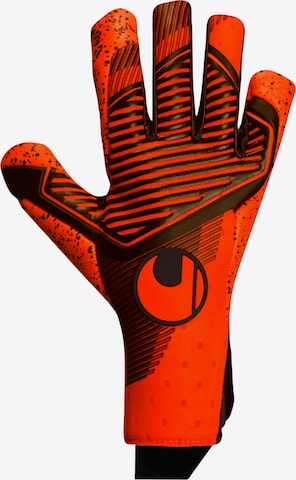 UHLSPORT Athletic Gloves in Orange: front