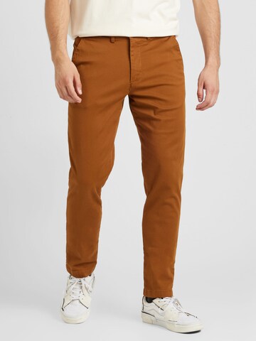 SELECTED HOMME Слим Брюки-чинос 'SLHNew Miles' в Коричневый: спереди