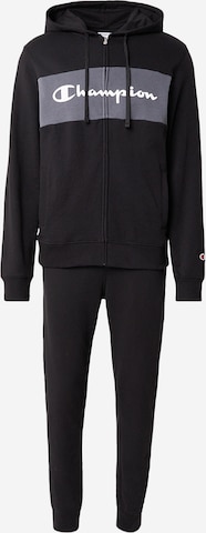 Champion Authentic Athletic Apparel - Fato de jogging em preto: frente