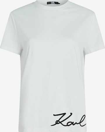 Tricou de la Karl Lagerfeld pe alb: față