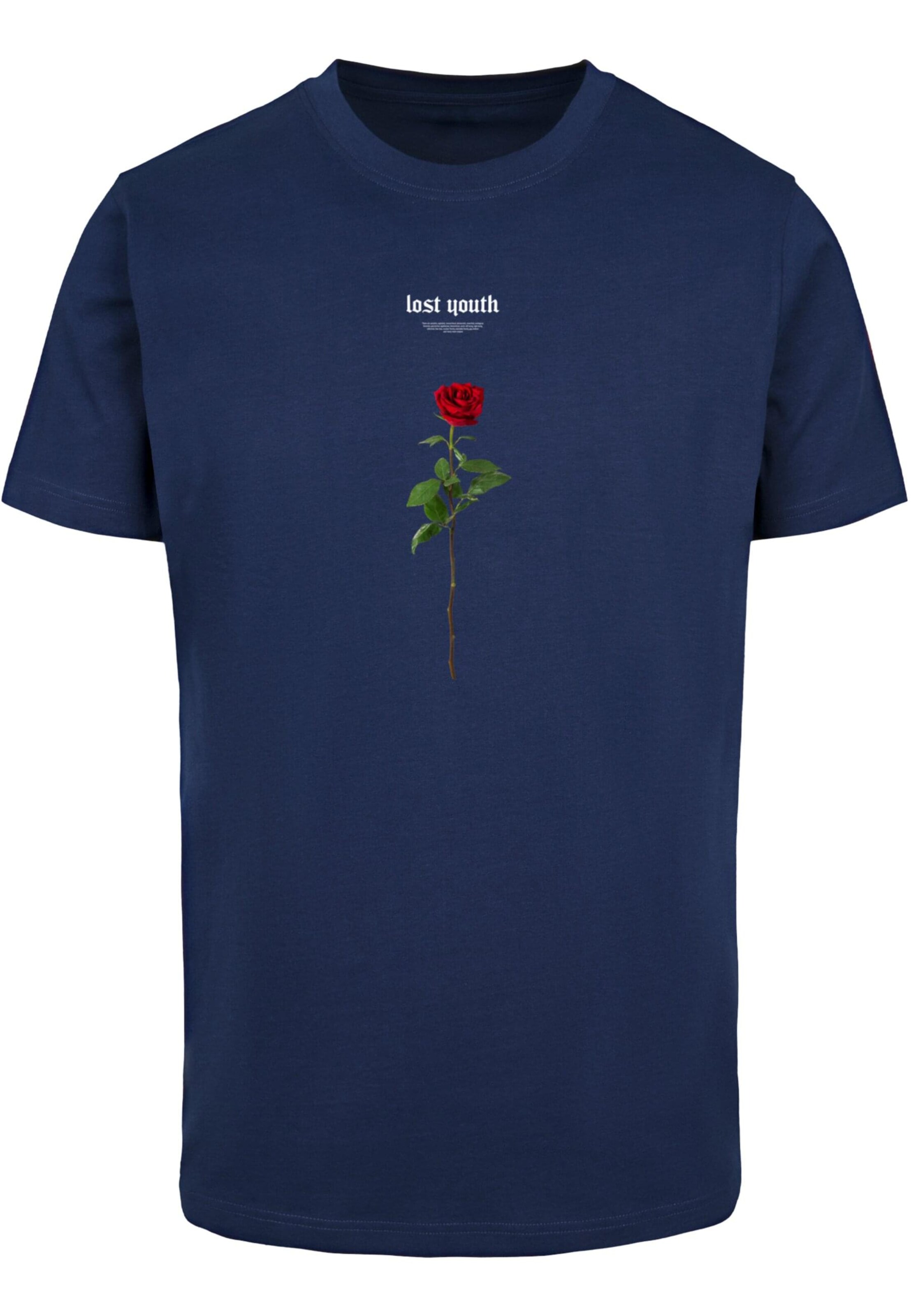 T-Shirt 'Lost Youth Rose' Mister Tee en bleu : devant