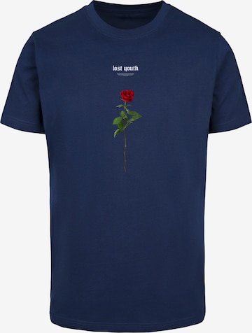 Mister Tee T-Shirt 'Lost Youth Rose' in Blau: Vorderseite