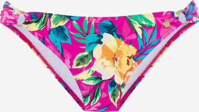 XS dydžio Bikinio kelnaitės iš LASCANA, spalva – turkio spalva / safyro / medaus spalva / tamsiai rožinė, Prekių apžvalga