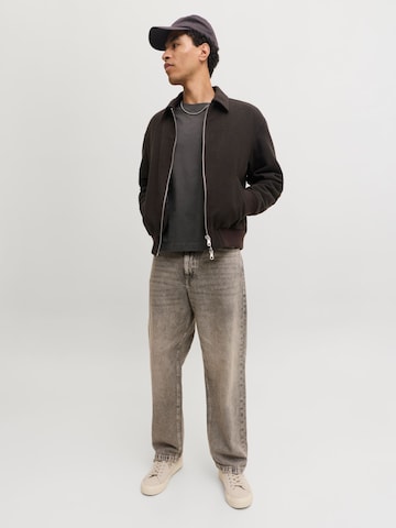 JACK & JONES Loosefit Τζιν 'JJIEDDIE JJCREW' σε γκρι