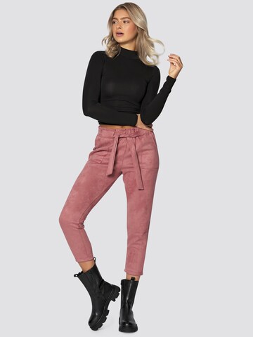 FRESHLIONS Slim fit Pleat-Front Pants 'Adley' in Pink