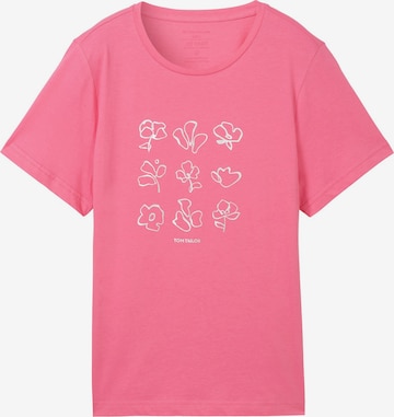 T-shirt TOM TAILOR en rose : devant