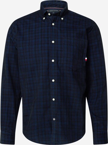 Regular fit Camicia 'Tartan' di TOMMY HILFIGER in nero: frontale