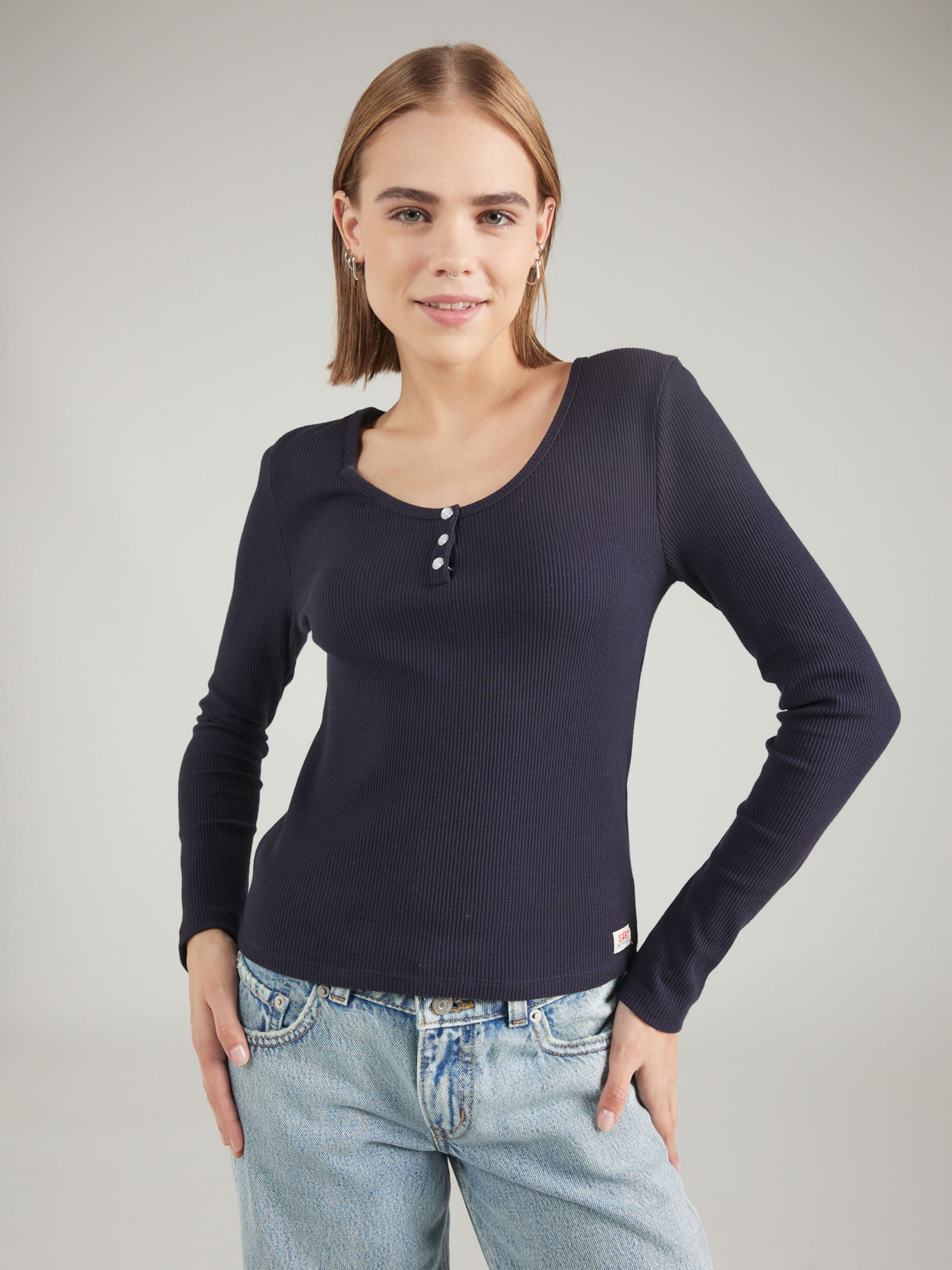 LEVI S Shirt Dry Goods Waffle Henley in Navy ABOUT YOU