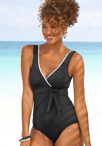 VIVANCE Triangle Swimsuit in Black: front