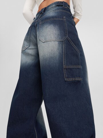 Wide Leg Jean Bershka en bleu