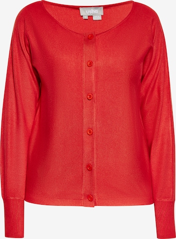 Usha Strickjacke in Rot: Vorderseite