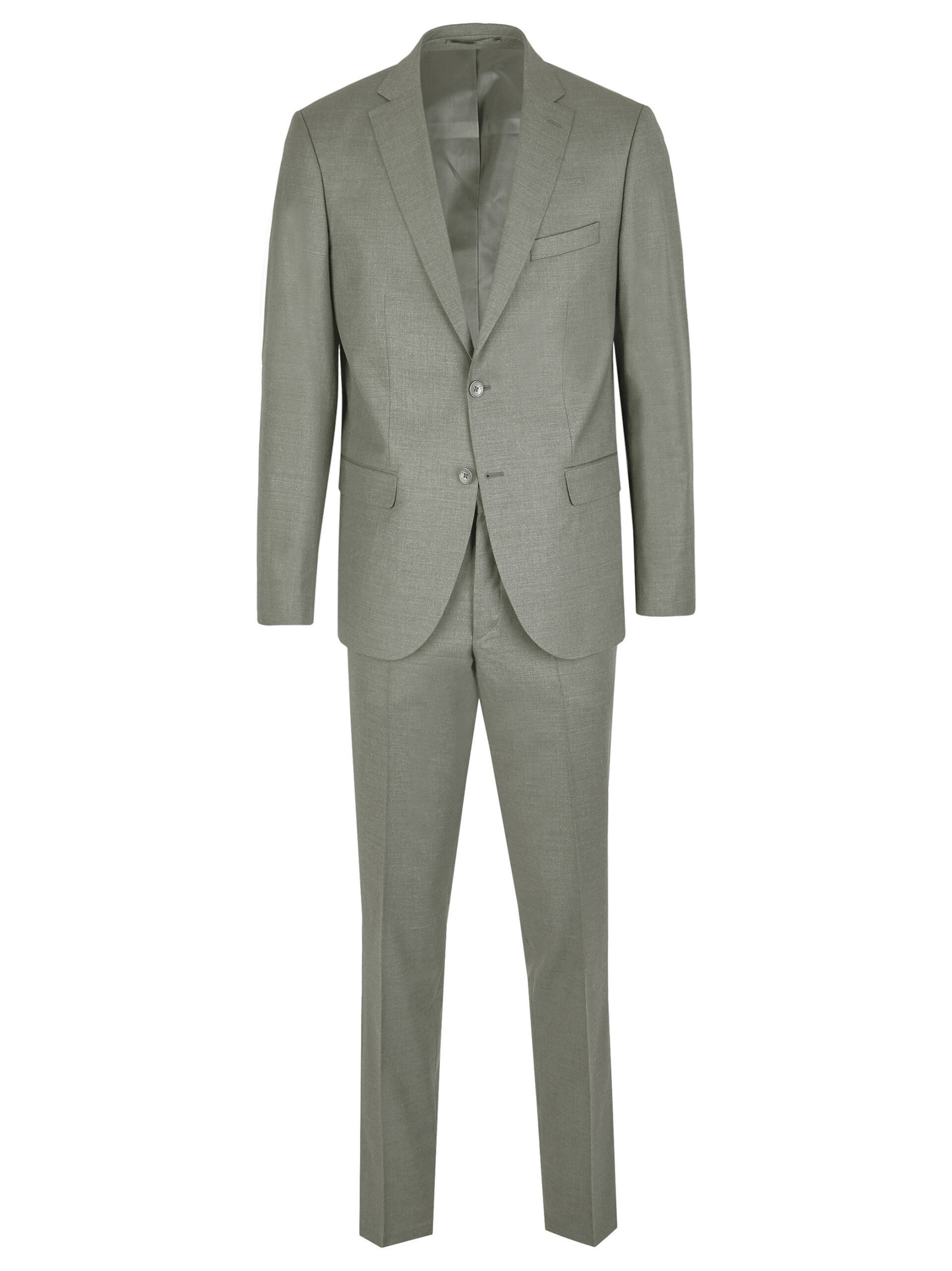 Steffen Klein Regular Pak in Groen: voorkant