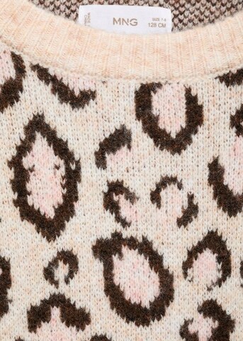 MANGO KIDS Sweater 'Meow' in Beige