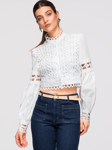 Camicia da donna di Ombre in bianco: frontale