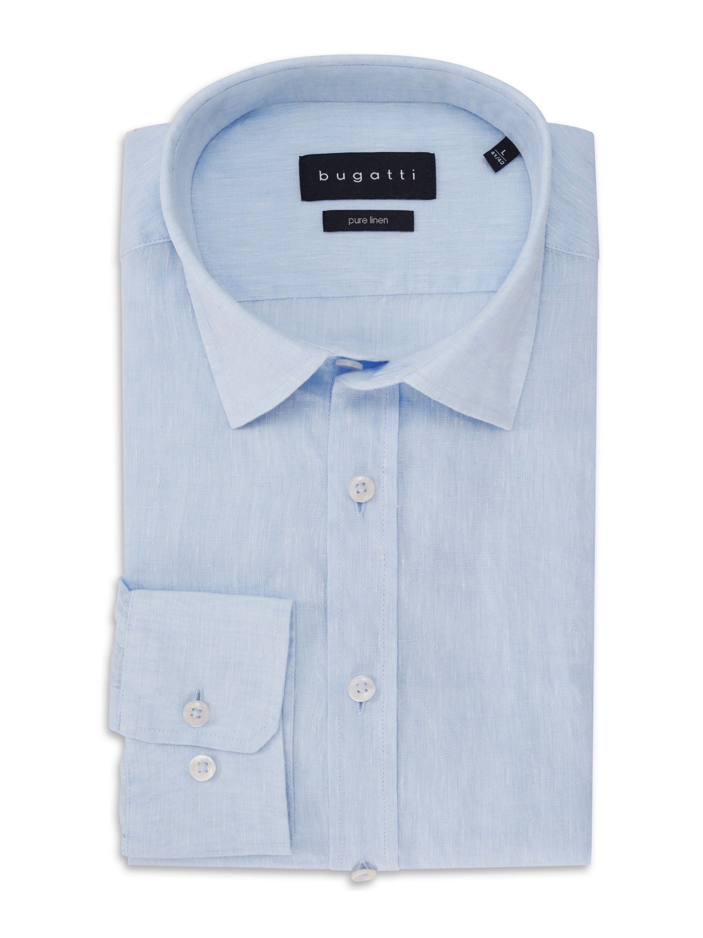 Coupe regular Chemise bugatti en bleu : devant