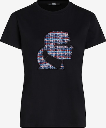 T-shirt Karl Lagerfeld en noir : devant