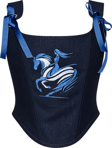 Corsetto 'Horsewoman' di VIADALINNO in blu: frontale
