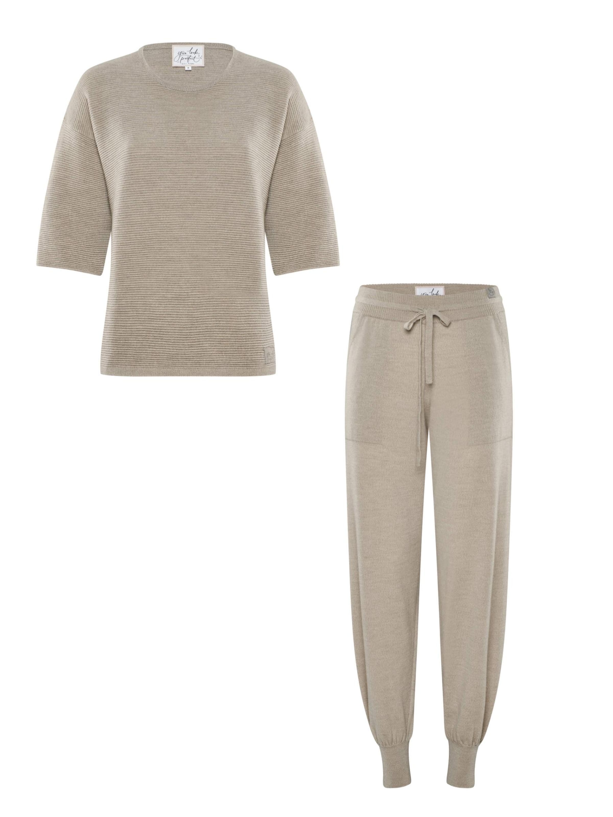 YOU LOOK PERFECT Leisure suit 'LOUNGEWEAR SET  - Pullover Fay & Pants Bella' in Grey: front