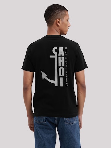 T-Shirt 'Anker Knut und Jan Hamburg' F4NT4STIC en noir : devant