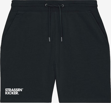 STRASSENKICKER Regular Pants in Black: front